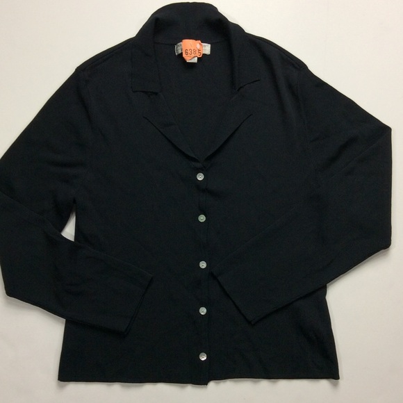 CAROLYN TAYLOR BLACK CARDIGAN - Picture 3 of 15